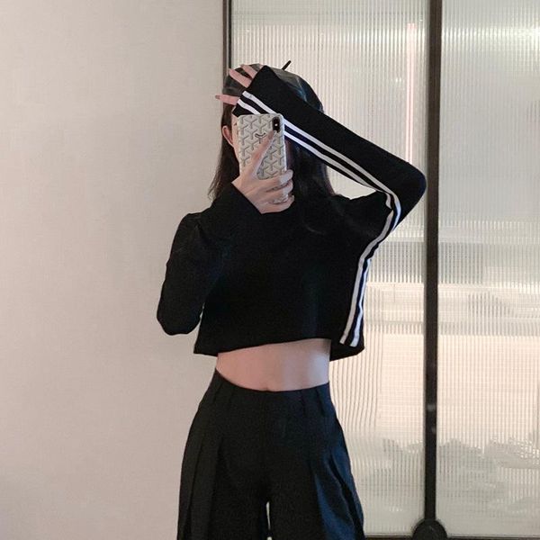 lisa celebrity style jazz black short navel long-sleeved t-shirt female hong kong style jazz loose vintage base shirt1, White
lisa celebrity style jazz black short navel long-sleeved t-shirt female hong kong style jazz loose vintage base shirt1, White