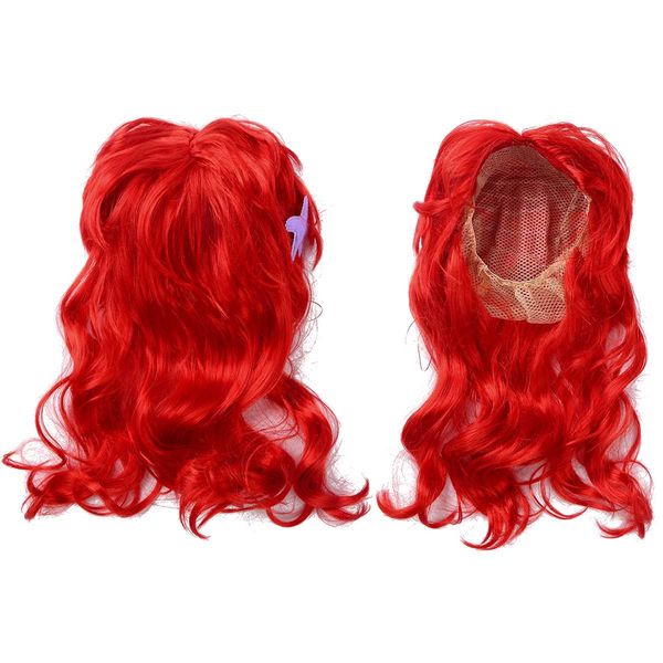 kids girls princess dress up red wigs hair with starfish hair clip headwear halloween anime cosplay costume mermaid accessories
kids girls princess dress up red wigs hair with starfish hair clip headwear halloween anime cosplay costume mermaid accessories