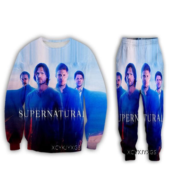 new men women's sportwear track suits print the supernatural crewneck sweatshirt/jogger pantstracksuits za09, Black
new men women's sportwear track suits print the supernatural crewneck sweatshirt/jogger pantstracksuits za09, Black
