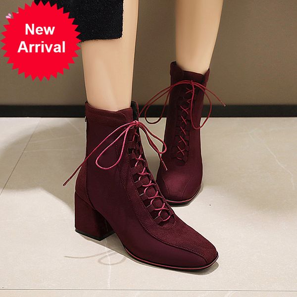 2021 the new casual style round toe ankle fashion lasso-up black black-brown zipper red high heels thick women's riding boots dzoh
2021 the new casual style round toe ankle fashion lasso-up black black-brown zipper red high heels thick women's riding boots dzoh