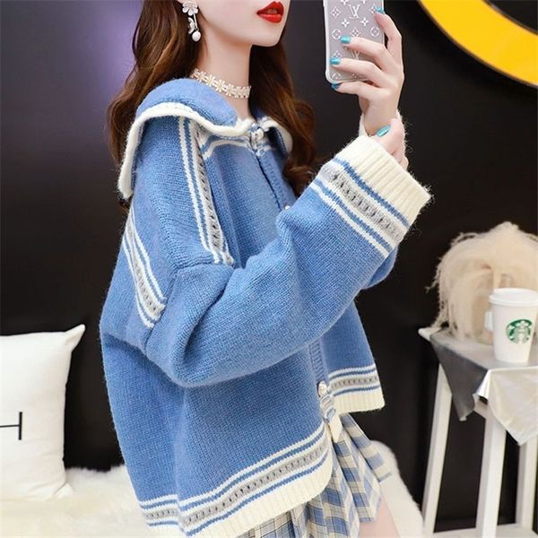 2021 new sea goalie women's sweater autumn and winter lazy sweet korean school mesh style cardigan tide c3f5, White;black
2021 new sea goalie women's sweater autumn and winter lazy sweet korean school mesh style cardigan tide c3f5, White;black