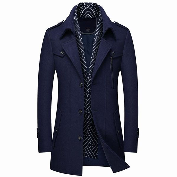 men's wool & blends coat fashion middle long scarf collar thick warm woolen male trench winter overcoat extra size clothes, Black
men's wool & blends coat fashion middle long scarf collar thick warm woolen male trench winter overcoat extra size clothes, Black