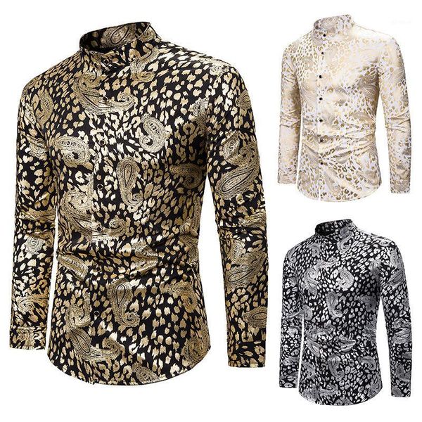 men's new style style personality long sleeve cashew bronzed printing business shirt in european and american sizes xxl1, White;black
men's new style style personality long sleeve cashew bronzed printing business shirt in european and american sizes xxl1, White;black
