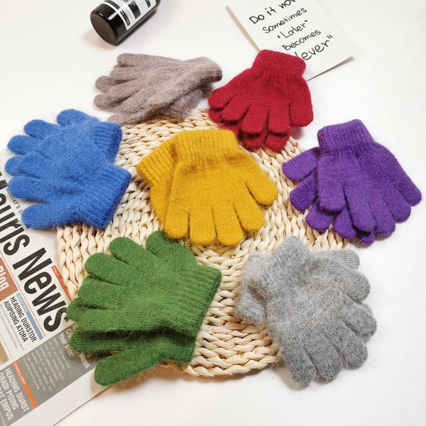 baby winter thickened rabbit hair five warm finger children' pure color cold proof gloves, Blue;gray
baby winter thickened rabbit hair five warm finger children' pure color cold proof gloves, Blue;gray