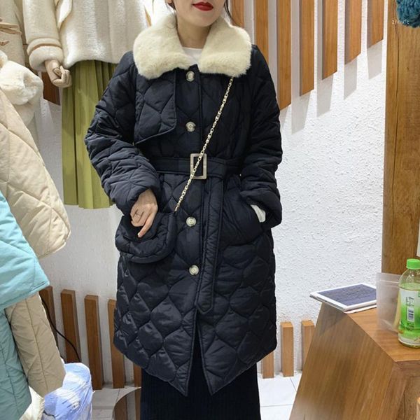 winter 2020 women long cotton padded jackets korean style black white ladies office fashion parkas chic belt casual coats warm1
winter 2020 women long cotton padded jackets korean style black white ladies office fashion parkas chic belt casual coats warm1