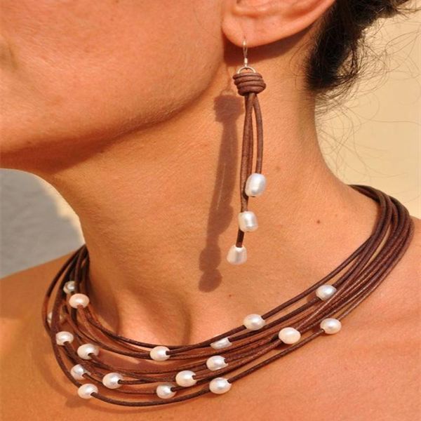 dongmu jewelry 2020 new bohemian style classic pearl necklace leather knotted lady exquisite gift mother's day gift, Golden;silver
dongmu jewelry 2020 new bohemian style classic pearl necklace leather knotted lady exquisite gift mother's day gift, Golden;silver