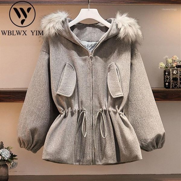 winter wool coat women casual outerwear fashion fur collar wool blends jacket female warm hooded plus size overcoat1, Black
winter wool coat women casual outerwear fashion fur collar wool blends jacket female warm hooded plus size overcoat1, Black