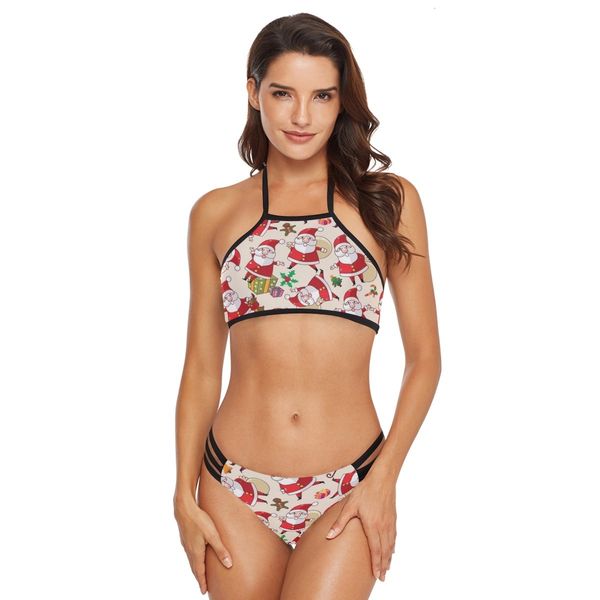 new 2021 christmas backless tube split swimsuit 2 piece sets fashion swimming suit for women prup, White;black
new 2021 christmas backless tube split swimsuit 2 piece sets fashion swimming suit for women prup, White;black