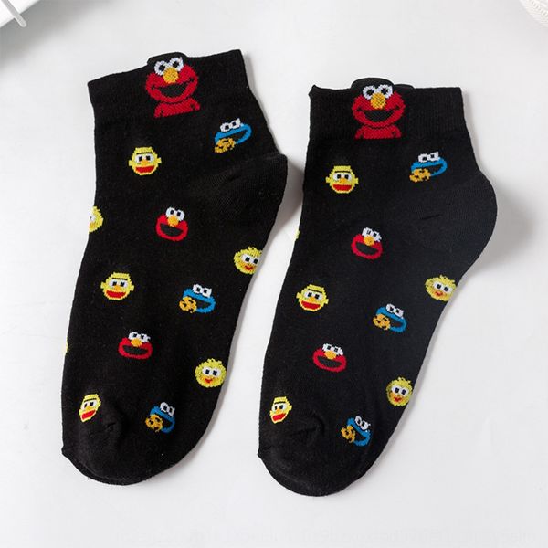 women boat south korea sesame street cotton and cartoon women's medium length cotton socks ins trendy women's socks tubj6, Black
women boat south korea sesame street cotton and cartoon women's medium length cotton socks ins trendy women's socks tubj6, Black