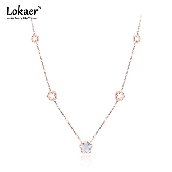 chains lokaer trendy titanium steel 5pcs flower charm pendant necklaces jewelry rose gold color wedding necklace for women gifts n19100, Silver
chains lokaer trendy titanium steel 5pcs flower charm pendant necklaces jewelry rose gold color wedding necklace for women gifts n19100, Silver