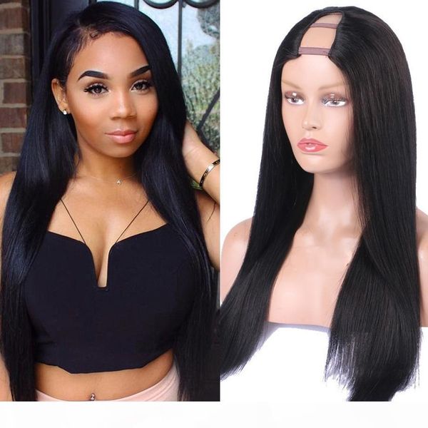 human u part wig for black women long straight glueless pre plucked virgin brazilian upart wigs with baby hair, Black;brown
human u part wig for black women long straight glueless pre plucked virgin brazilian upart wigs with baby hair, Black;brown