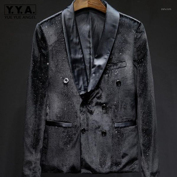 spring new casual blazer mens double breasted suits sequins party blazers british business man slim fit suit jacket1, White;black
spring new casual blazer mens double breasted suits sequins party blazers british business man slim fit suit jacket1, White;black