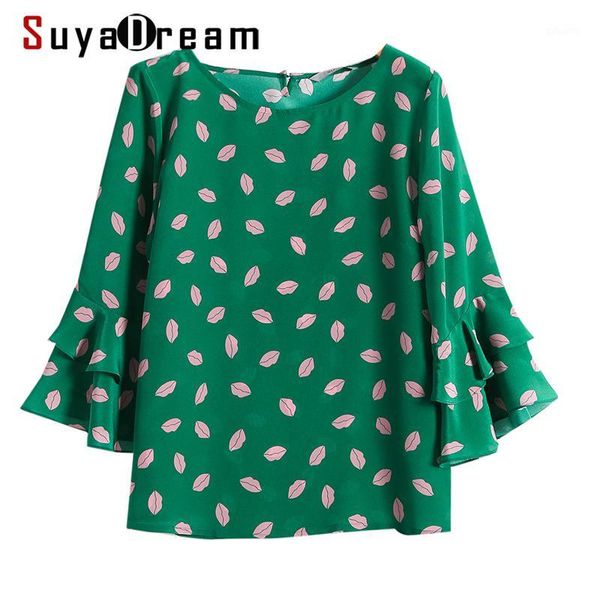 suyadream women summer blouses 100%real silk lips printed butterfly sleeved o neck blouse shirt 2020 plus sizes casual, White
suyadream women summer blouses 100%real silk lips printed butterfly sleeved o neck blouse shirt 2020 plus sizes casual, White