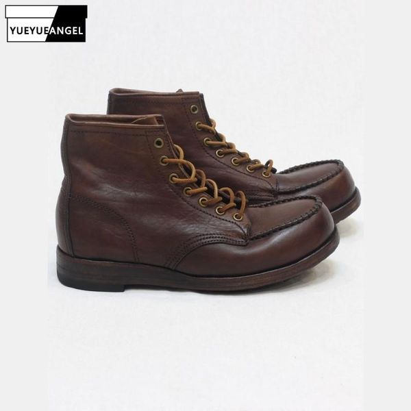 cow leather men boots thick sole retro lace up natural leather ankle boots autumn winter working shoes man safety 38-44, Black
cow leather men boots thick sole retro lace up natural leather ankle boots autumn winter working shoes man safety 38-44, Black