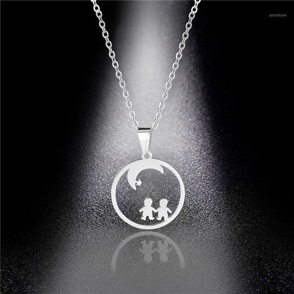 stainless steel boy and girl necklace european and american family couple xingyue necklace accessories clavicle chain1, Silver
stainless steel boy and girl necklace european and american family couple xingyue necklace accessories clavicle chain1, Silver