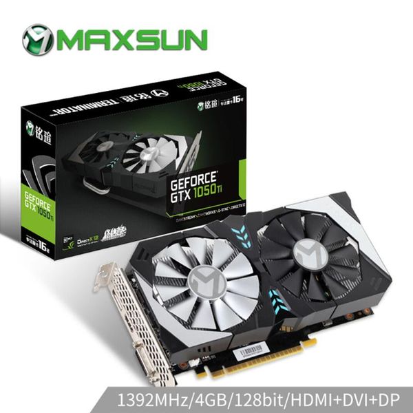MAXSUN Graphic card GTX 1050Ti Terminator 4G GPU 128bit GDDR5 NVIDIA 7000MHz 1291-1392MHz 6Pin gtx1050ti video card for gaming
MAXSUN Graphic card GTX 1050Ti Terminator 4G GPU 128bit GDDR5 NVIDIA 7000MHz 1291-1392MHz 6Pin gtx1050ti video card for gaming
