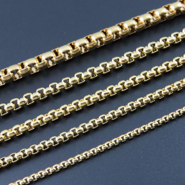 chains 2/3/3.5/4/5mm width stainless steel gold-color round box chain necklace for man, fashion gold jewelry 40cm-120cm, Silver
chains 2/3/3.5/4/5mm width stainless steel gold-color round box chain necklace for man, fashion gold jewelry 40cm-120cm, Silver