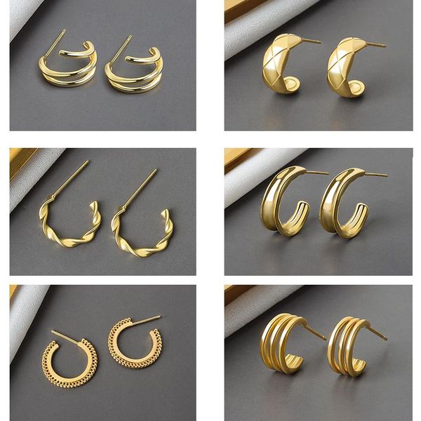 stud punk rock gold color piercing earrings trendy link chain geometric cartilage for women party wedding jewelry gift, Golden;silver
stud punk rock gold color piercing earrings trendy link chain geometric cartilage for women party wedding jewelry gift, Golden;silver