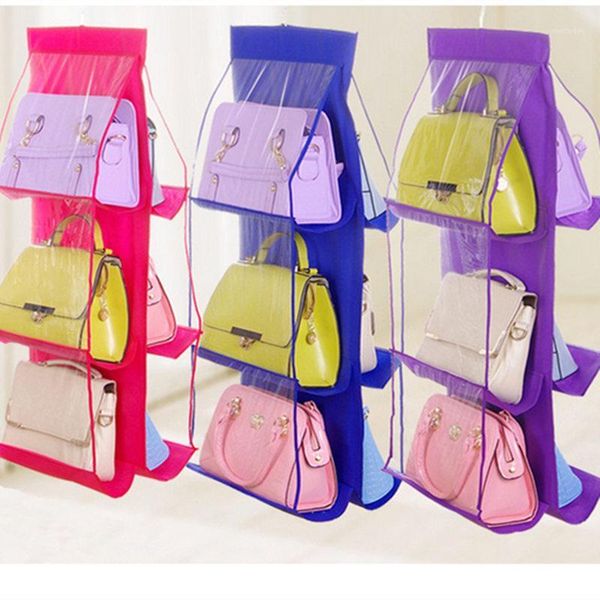 storage bags 6 pocket hanging handbag organizer for bag collect wardrobe closet dustproof door wall sundry shoe with pouch1
storage bags 6 pocket hanging handbag organizer for bag collect wardrobe closet dustproof door wall sundry shoe with pouch1