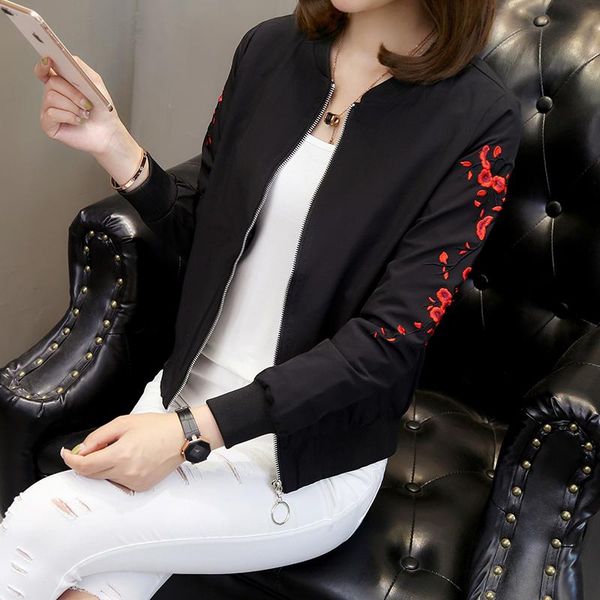 women's jackets autumn winter punk embroidered bomber jacket baseball uniform female bf wind street wear fashion, Black;brown
women's jackets autumn winter punk embroidered bomber jacket baseball uniform female bf wind street wear fashion, Black;brown