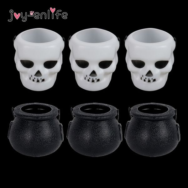 6pcs plastic skull witch candy holder kettles pot bucket cauldron toys for halloween party favors props decor supplies
6pcs plastic skull witch candy holder kettles pot bucket cauldron toys for halloween party favors props decor supplies