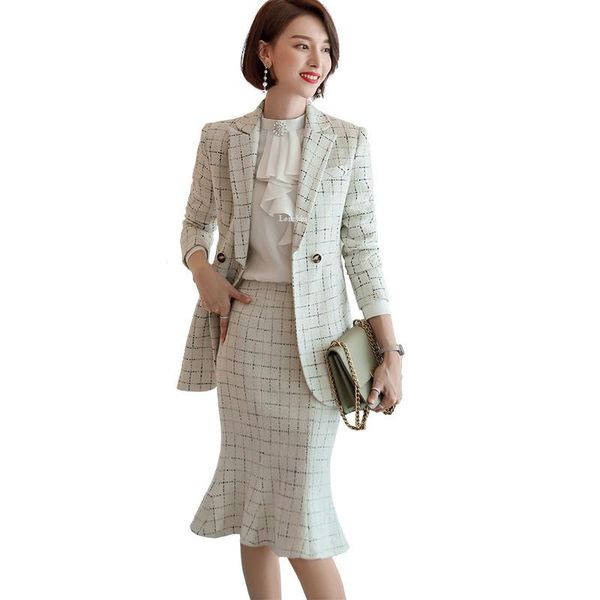 two piece dress skirt suits for women 2 set formal elegant plaid blazer suit jacket office lady business work clothes plus size, White
two piece dress skirt suits for women 2 set formal elegant plaid blazer suit jacket office lady business work clothes plus size, White