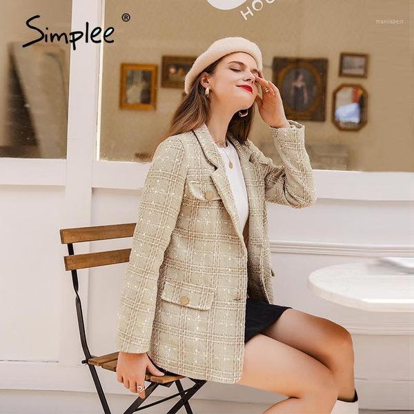 simplee elegant autumn winter plaid women blazer coat causal long sleeve tweed coat short office ladies pocket women suit blazer1, White;black
simplee elegant autumn winter plaid women blazer coat causal long sleeve tweed coat short office ladies pocket women suit blazer1, White;black