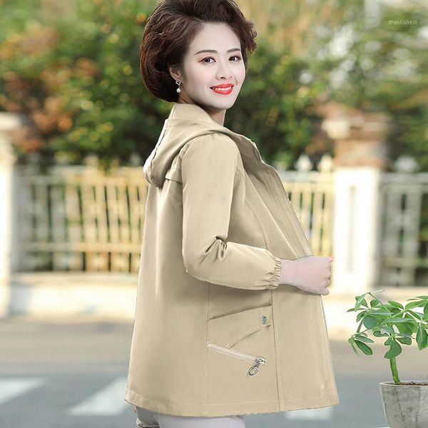 spring autumn trench coat woman's fashion hooded loose plus size windbreaker solid color wild elegant feminine coat1, Tan;black
spring autumn trench coat woman's fashion hooded loose plus size windbreaker solid color wild elegant feminine coat1, Tan;black