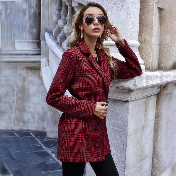 elegant autumn winter plaid women blazer coat causal long sleeve tweed coat long office ladies pocket women suit blazer, White;black
elegant autumn winter plaid women blazer coat causal long sleeve tweed coat long office ladies pocket women suit blazer, White;black
