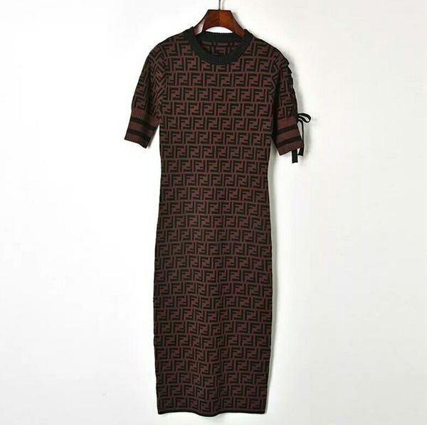 selling spring summer designers womens ff dress europe america new knitted dress letter print slim short sleeve long dress, Black;gray
selling spring summer designers womens ff dress europe america new knitted dress letter print slim short sleeve long dress, Black;gray