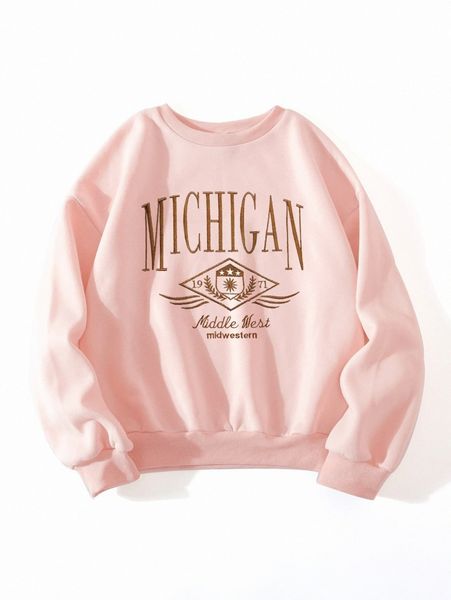 graphic & letter embroidery drop shoulder sweatshirt i6eu#, White;black 
graphic & letter embroidery drop shoulder sweatshirt i6eu#, White;black