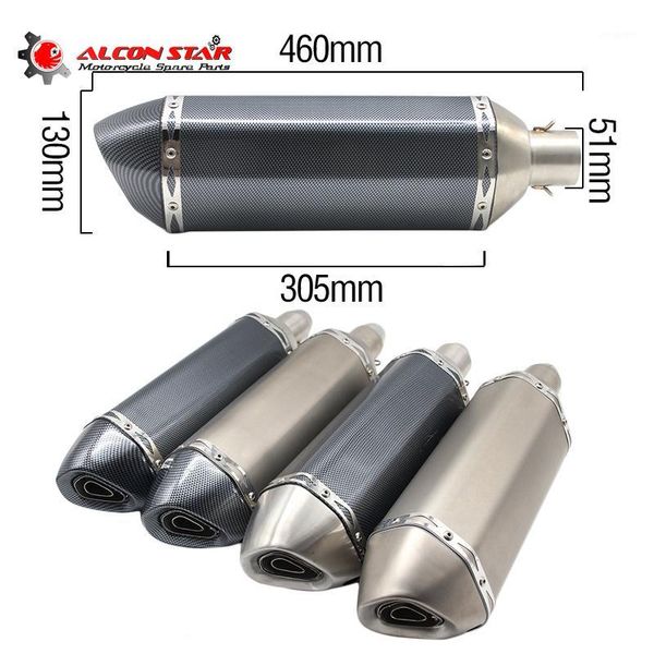 exhaust pipe alconstar- 51mm inlet motorcycle motocross akrapovic muffler escape moto with db killer for crf230 xmax ninja tmax1
exhaust pipe alconstar- 51mm inlet motorcycle motocross akrapovic muffler escape moto with db killer for crf230 xmax ninja tmax1