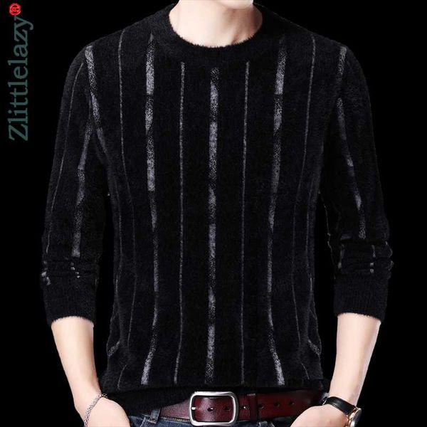 men's sweaters 2021 casual knitted thick mink sweater men pullover clothing fashion striped clothes knit winte 19r warm mens pullovers, White;black
men's sweaters 2021 casual knitted thick mink sweater men pullover clothing fashion striped clothes knit winte 19r warm mens pullovers, White;black