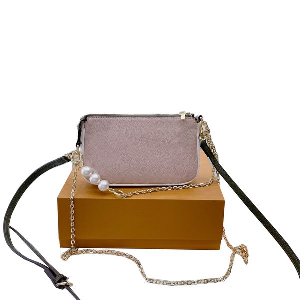2022women leather shoulde bags chain three shoulder straps diagonal crossbody bag luxury designer gold metal handbags with pearl
2022women leather shoulde bags chain three shoulder straps diagonal crossbody bag luxury designer gold metal handbags with pearl