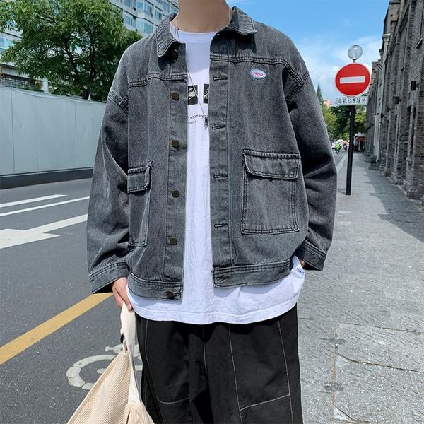 2020 new korean denim jacket men's autumn fashion brand ins casual loose autumn jacket, Black
2020 new korean denim jacket men's autumn fashion brand ins casual loose autumn jacket, Black