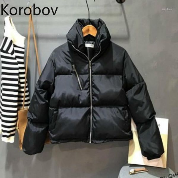 korobov 2020 new korean style bf women parkas winter warm female jackets solid zipper stand collar coats outwear parkas 790481, Black
korobov 2020 new korean style bf women parkas winter warm female jackets solid zipper stand collar coats outwear parkas 790481, Black