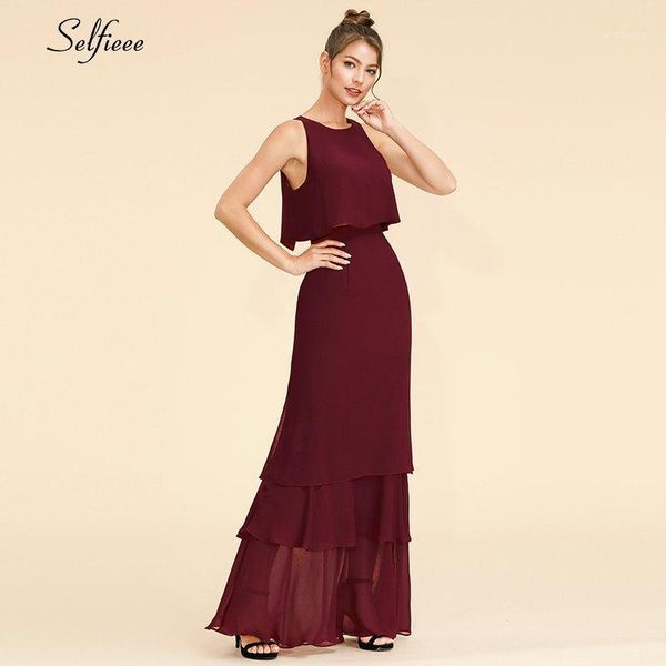 new fashion two piece women dress a-line o-neck sleeveless ruffles layers chiffon dress elegant maxi party roupa feminina1, Black;gray
new fashion two piece women dress a-line o-neck sleeveless ruffles layers chiffon dress elegant maxi party roupa feminina1, Black;gray