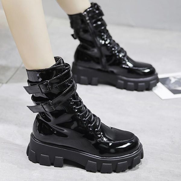 women boots autumn patent leather zip thick-soled mid-calf ladies shoes fashion black platform boots waterproof non-slip shoes
women boots autumn patent leather zip thick-soled mid-calf ladies shoes fashion black platform boots waterproof non-slip shoes