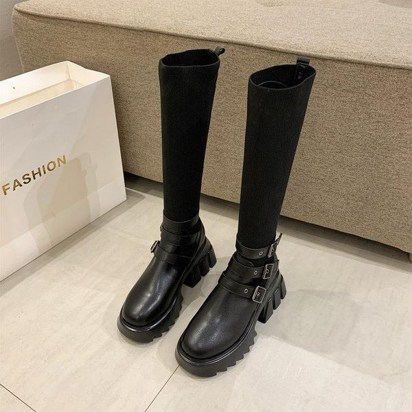 2020 autumn new boots knight boots mid-heeled, Black 
2020 autumn new boots knight boots mid-heeled, Black