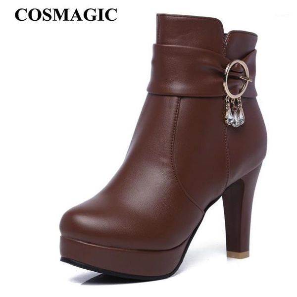 cosmagic 2020 new women beading ankle boots winter round metal decoration platforms zip fashion short botas mujer plus size1, Black
cosmagic 2020 new women beading ankle boots winter round metal decoration platforms zip fashion short botas mujer plus size1, Black