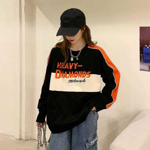 ins sweater super fire stitching color contrast long sleeve sweater women 2020 new autumn korean loose lazy w2ire, Black
ins sweater super fire stitching color contrast long sleeve sweater women 2020 new autumn korean loose lazy w2ire, Black