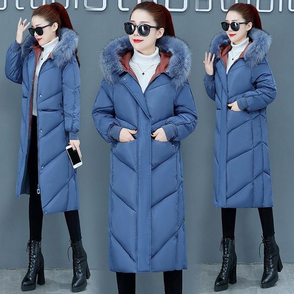 women's quilted cotton cloth winter cotton coat down loose padded hooded koreanlarge size jacket, Black