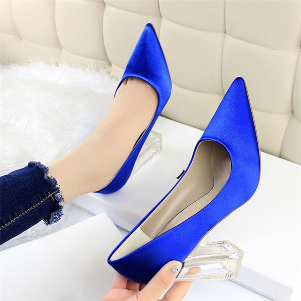 plus size 43 women block 10cm high heels lady scarpins green satin pumps female wedding yellow blue silk transparent shoes y200323, Black
plus size 43 women block 10cm high heels lady scarpins green satin pumps female wedding yellow blue silk transparent shoes y200323, Black