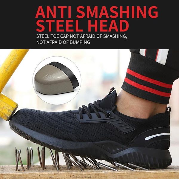 2020 safety work boots for men breathable safety shoes air mesh shoes steel toe puncture-proof indestructible work sneaker, Black
2020 safety work boots for men breathable safety shoes air mesh shoes steel toe puncture-proof indestructible work sneaker, Black