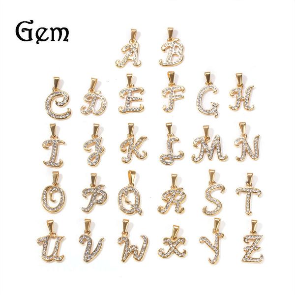 new titanium steel inlaid diamond flower body 26 letters a ~ z hip hop punk pendant necklace factory goods, Silver
new titanium steel inlaid diamond flower body 26 letters a ~ z hip hop punk pendant necklace factory goods, Silver