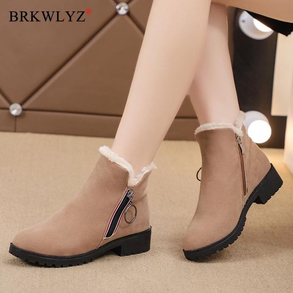 2020 new female fashion slip on low heel sewing flock platform ankle boots women's casual comfortable style black/brown shoes
2020 new female fashion slip on low heel sewing flock platform ankle boots women's casual comfortable style black/brown shoes