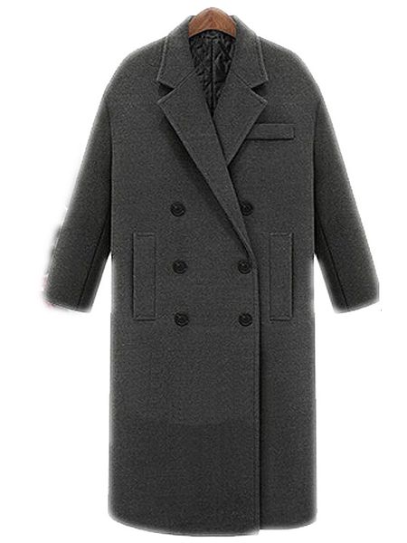 2021 new ladies sheer wool coat plus cotton thin double breasted super long autumn and winter ehvl, Black
2021 new ladies sheer wool coat plus cotton thin double breasted super long autumn and winter ehvl, Black