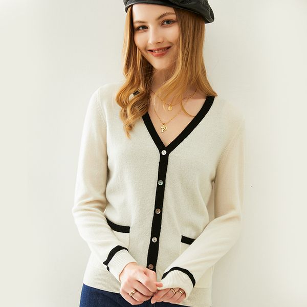 2021 v-necks coat pockets 100% pure cardigans sell warm women's winter sweaters wool standard cloth akan, White;black
2021 v-necks coat pockets 100% pure cardigans sell warm women's winter sweaters wool standard cloth akan, White;black