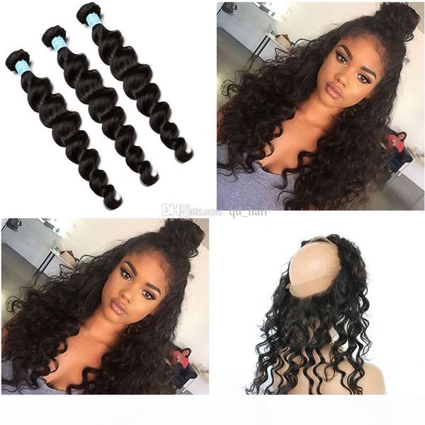 malaysian loose deep human hair weaves with pre plucked 360 band lace closure loose deep wave 360 full lace frontal closure with bundles, Black
malaysian loose deep human hair weaves with pre plucked 360 band lace closure loose deep wave 360 full lace frontal closure with bundles, Black