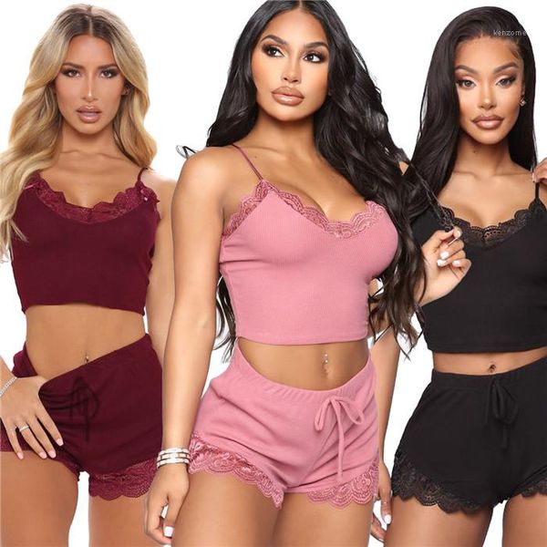 neck spaghetti strap tanks and shorts fashion casual women two piece set homewear clothes womens lace patchwork pajama sets v, Black;red
neck spaghetti strap tanks and shorts fashion casual women two piece set homewear clothes womens lace patchwork pajama sets v, Black;red